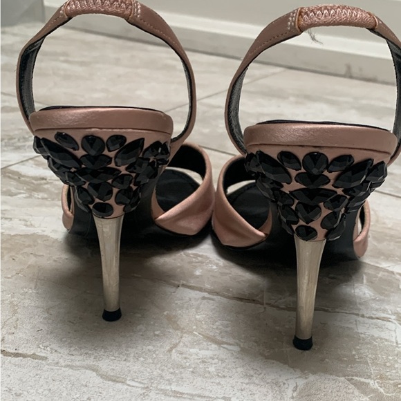 Zara Dusty Pink Sandals with embellishments in the heel, size 38. - Picture 5 of 5